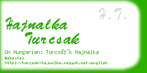 hajnalka turcsak business card